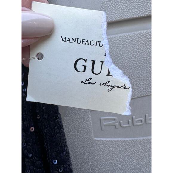 Guess by Marciano All Over Sequin Cropped Top & High Rise Flare Leg Pants Set XS - Picture 7 of 15